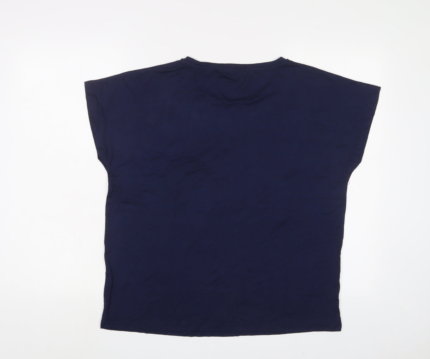 Womens UK Size 12 Studio Blue Basic T-Shirt
