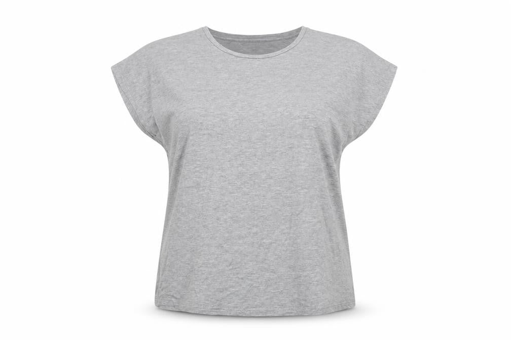 Womens UK Size 12 Studio Grey Basic T-Shirt