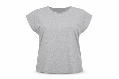 Womens UK Size 12 Studio Grey Basic T-Shirt