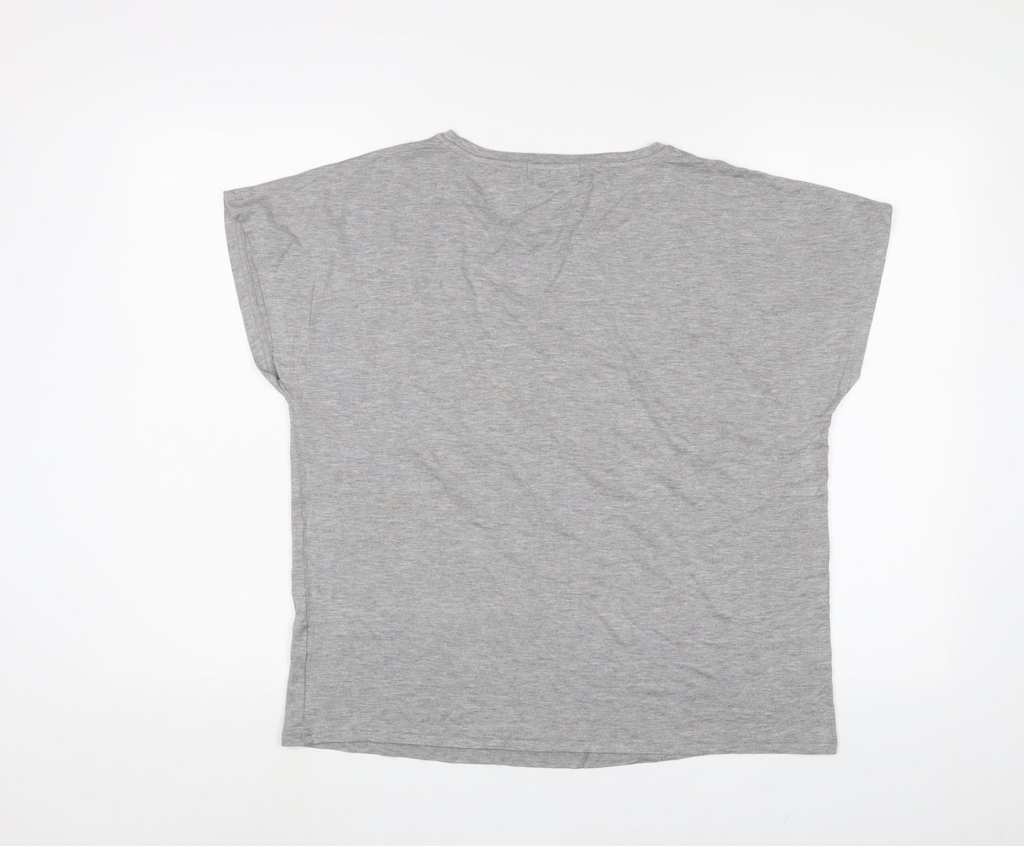 Womens UK Size 12 Studio Grey Basic T-Shirt