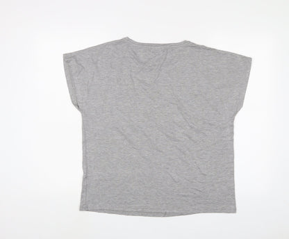 Womens UK Size 12 Studio Grey Basic T-Shirt