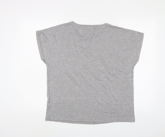 Womens UK Size 12 Studio Grey Basic T-Shirt