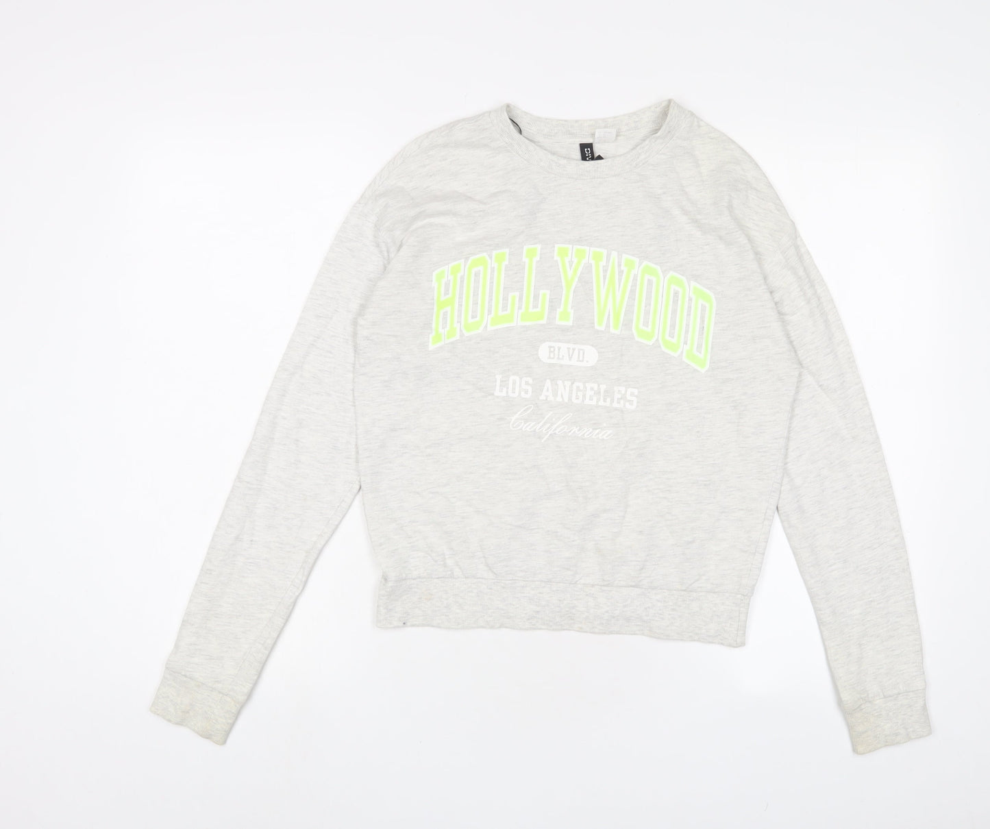 H&M Womens Grey Cotton Pullover Sweatshirt Size XS Pullover - Hollywood