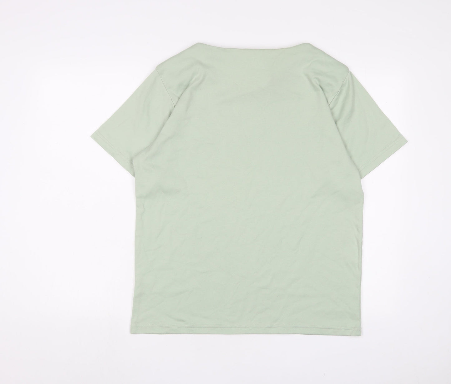 Womens UK Size 16 Berkertex Green Basic T-Shirt