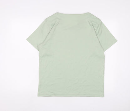 Womens UK Size 16 Berkertex Green Basic T-Shirt