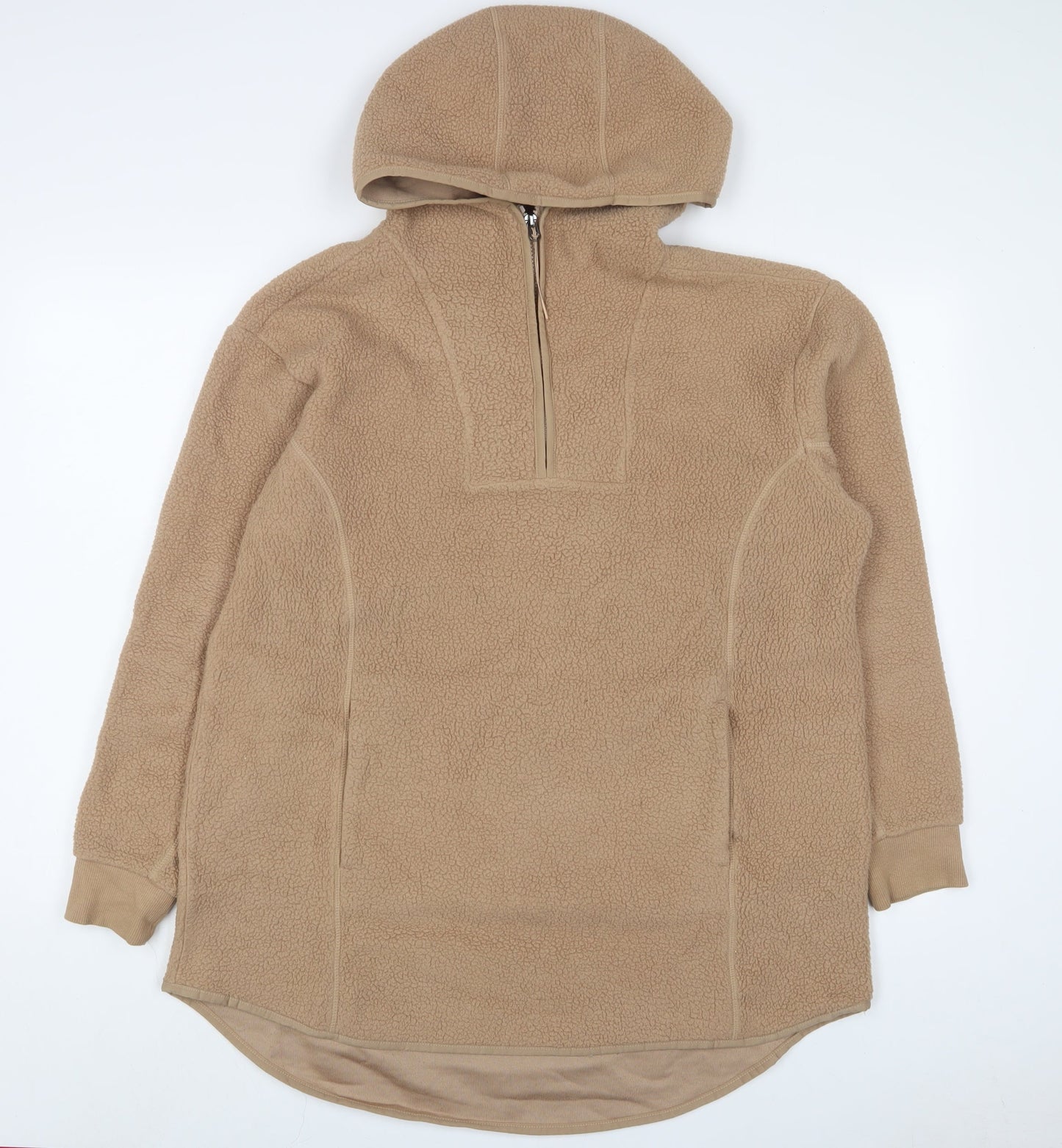 H&M Womens Brown Polyester Pullover Hoodie Size S Zip