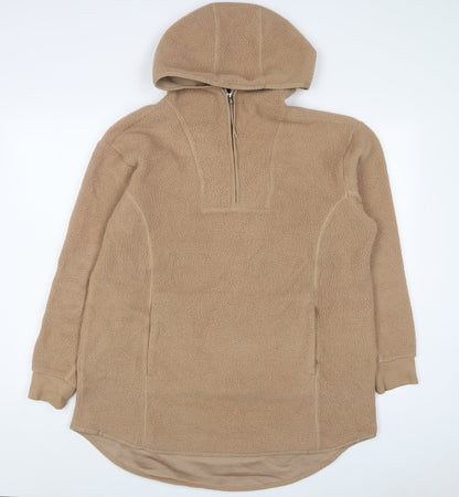 H&M Womens Brown Polyester Pullover Hoodie Size S Zip