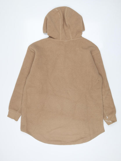 H&M Womens Brown Polyester Pullover Hoodie Size S Zip