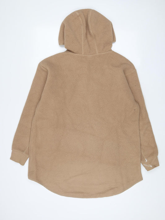 H&M Womens Brown Polyester Pullover Hoodie Size S Zip