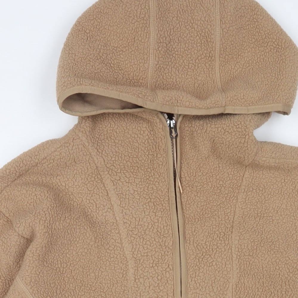 H&M Womens Brown Polyester Pullover Hoodie Size S Zip