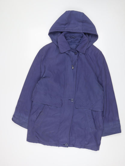 Womens UK Size S Bonmarché Purple Quilted Coat