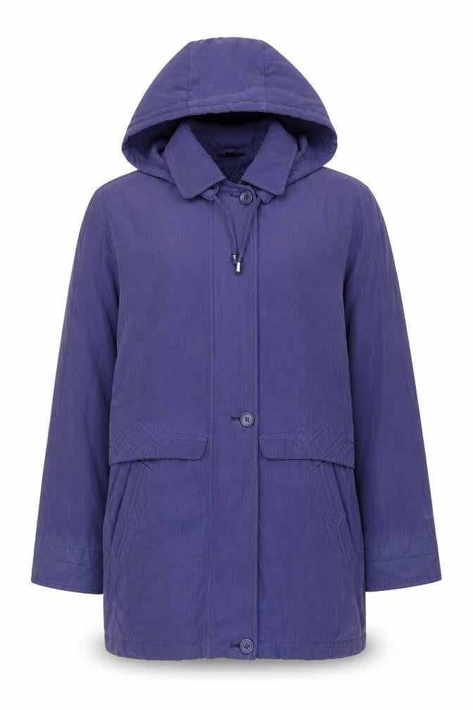 Womens UK Size S Bonmarché Purple Quilted Coat