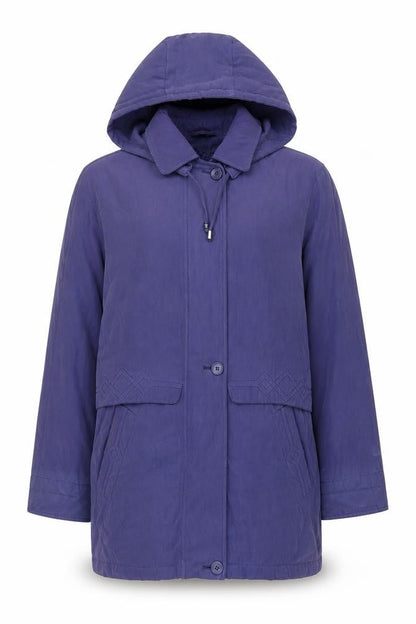 Womens UK Size S Bonmarché Purple Quilted Coat