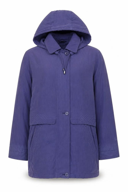 Womens UK Size S Bonmarché Purple Quilted Coat