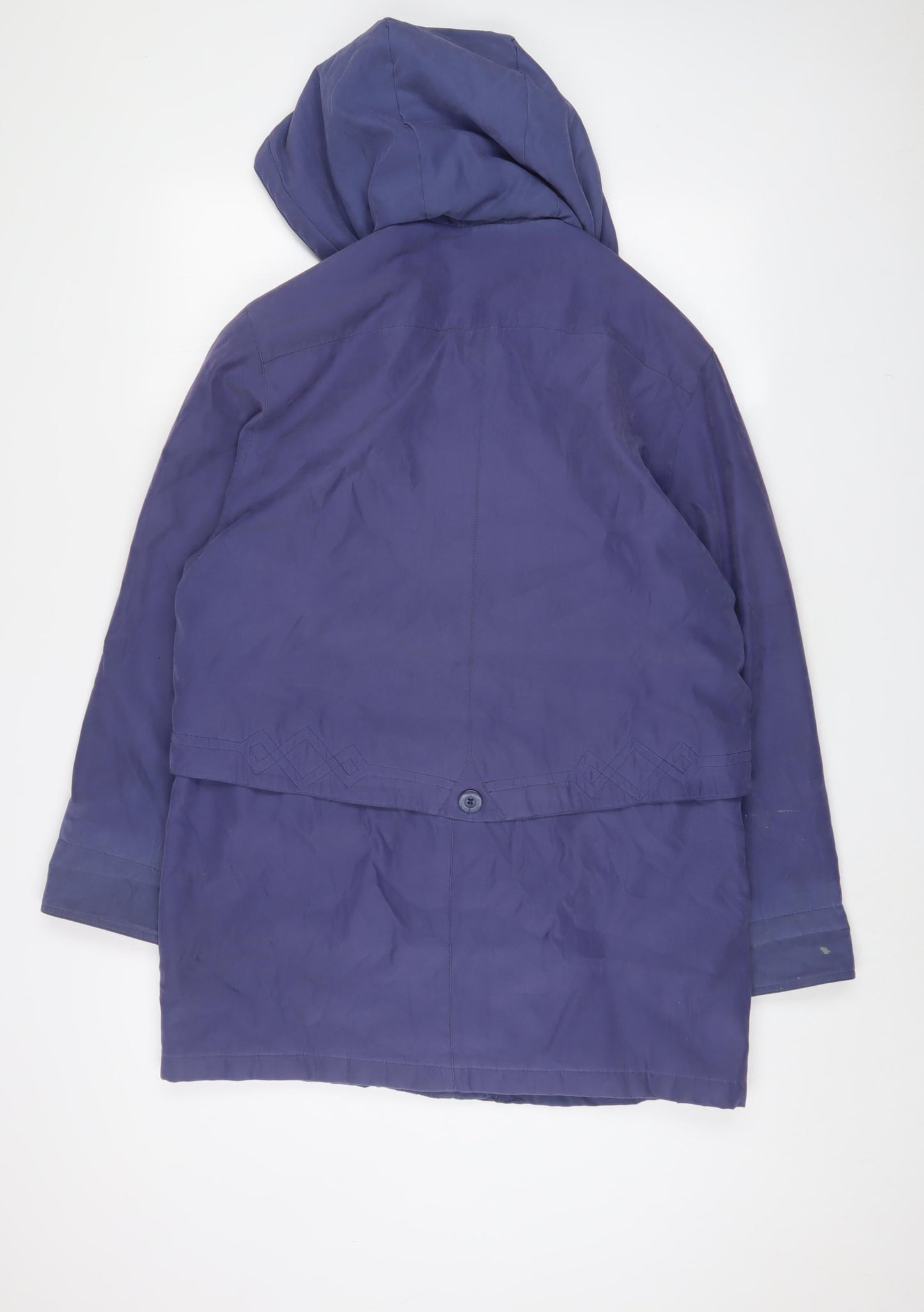 Womens UK Size S Bonmarché Purple Quilted Coat