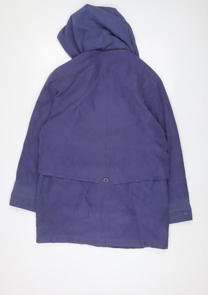 Womens UK Size S Bonmarché Purple Quilted Coat