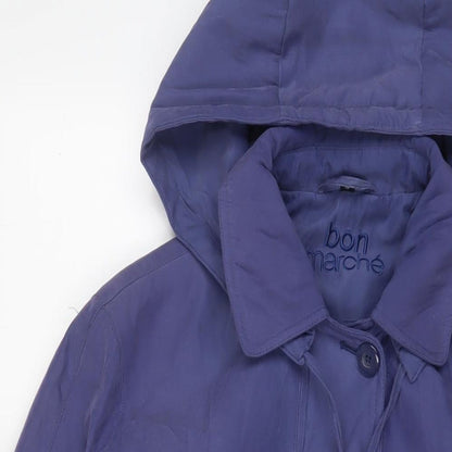 Womens UK Size S Bonmarché Purple Quilted Coat