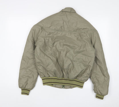 Mens UK Size S City Green Bomber Jacket