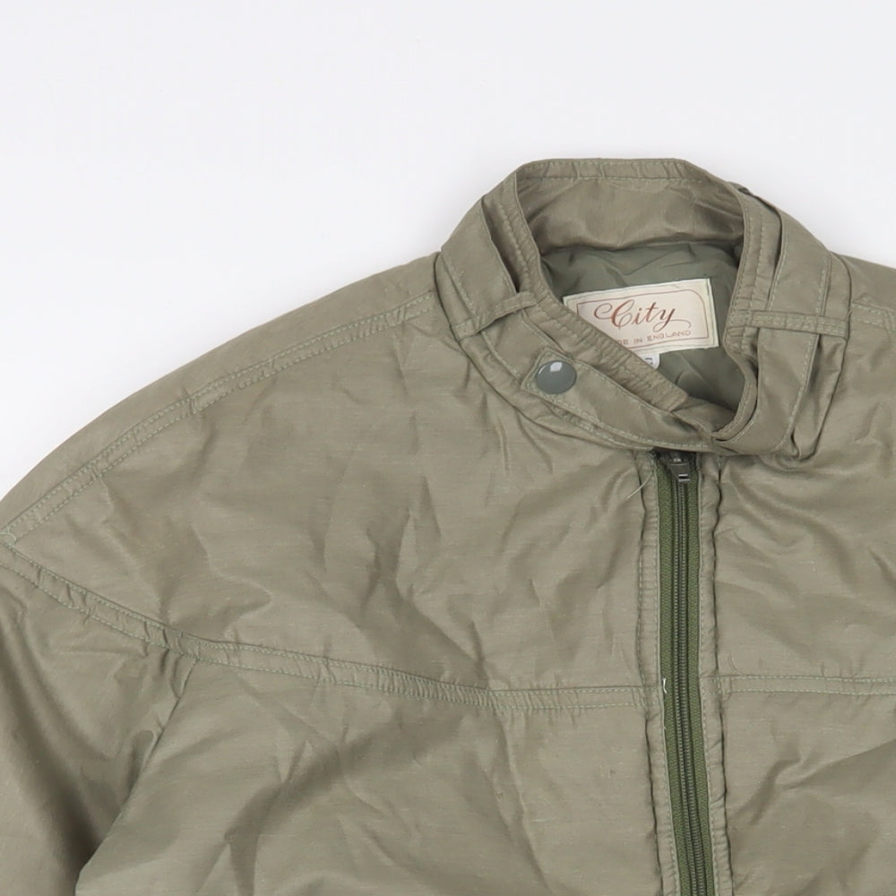 Mens UK Size S City Green Bomber Jacket