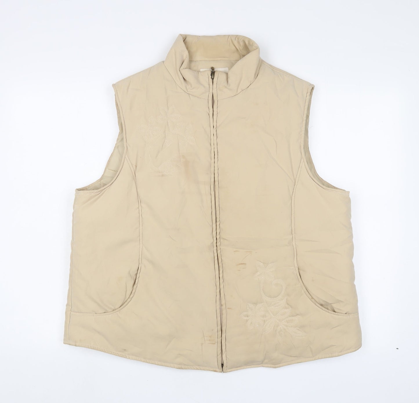 Womens UK Size L EWM Beige Gilet