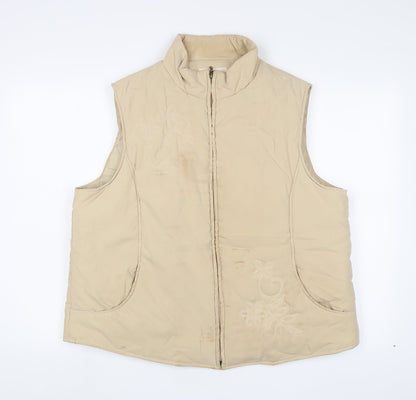 Womens UK Size L EWM Beige Gilet