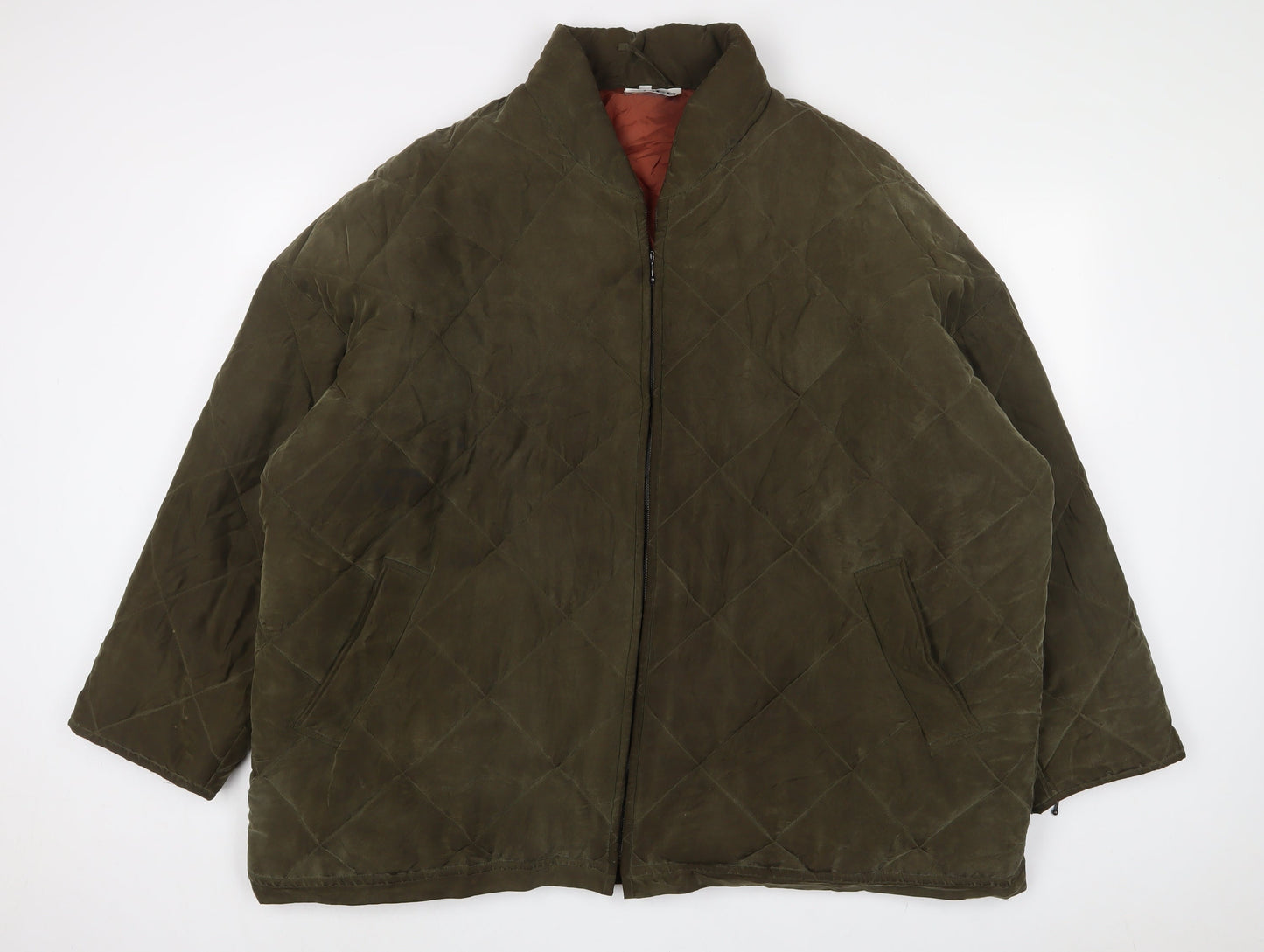 Mens UK Size L Olsen Green Quilted Coat
