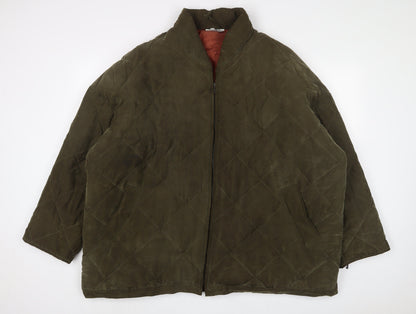 Mens UK Size L Olsen Green Quilted Coat