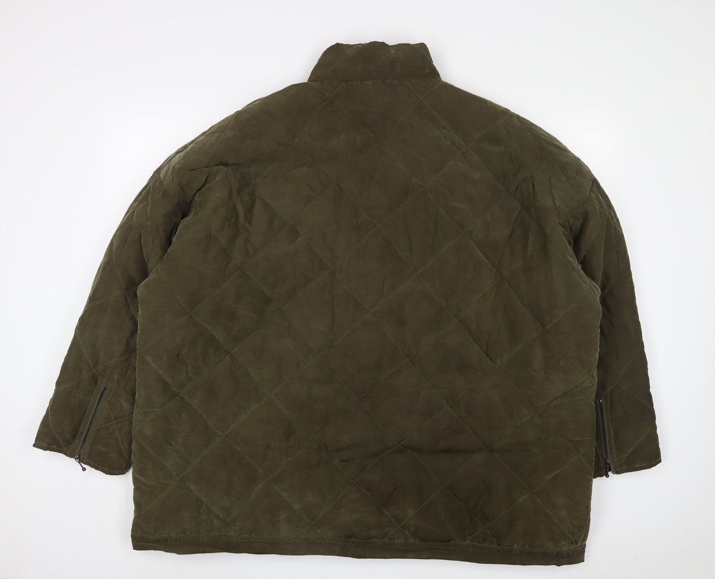 Mens UK Size L Olsen Green Quilted Coat