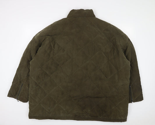 Mens UK Size L Olsen Green Quilted Coat