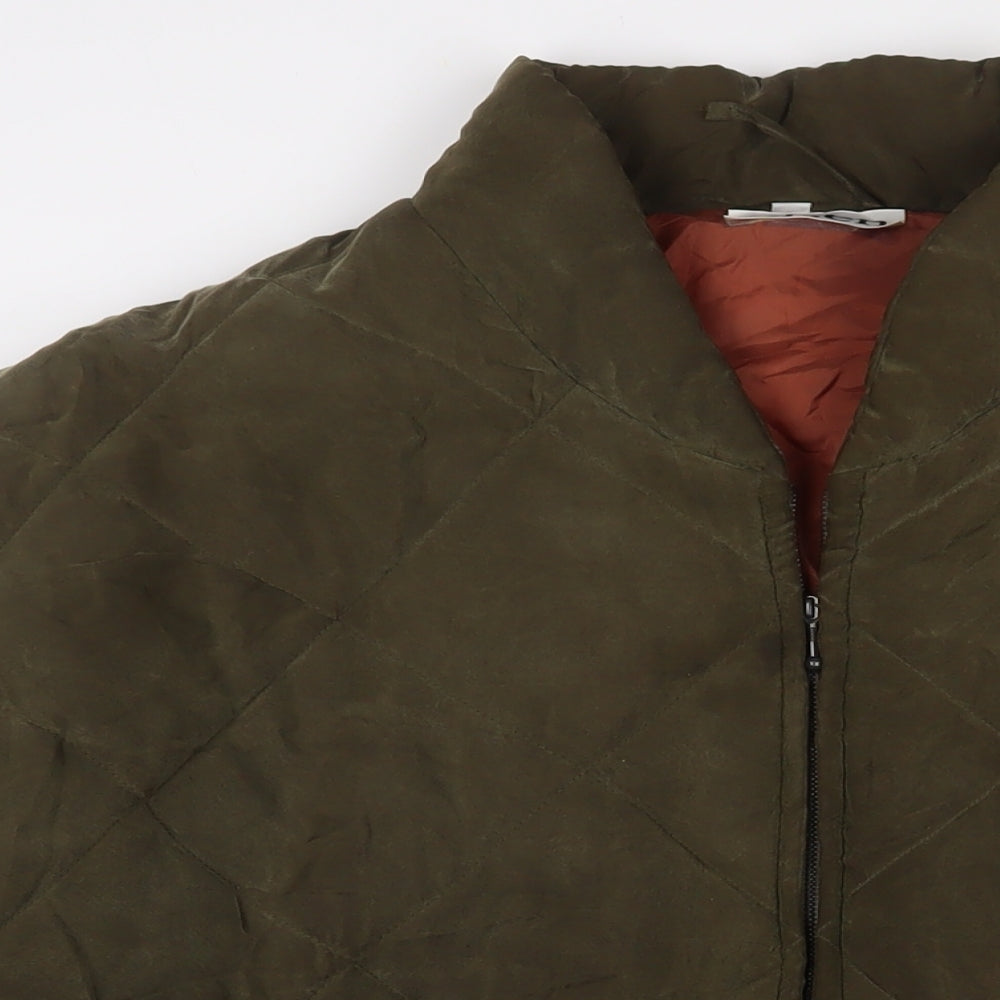 Mens UK Size L Olsen Green Quilted Coat