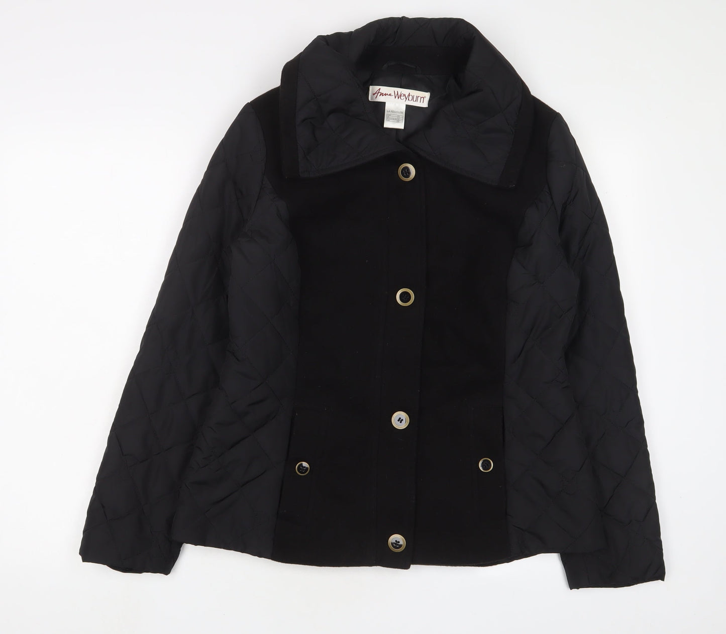 Womens UK Size 14 ANNE WEYBURN Black Jacket