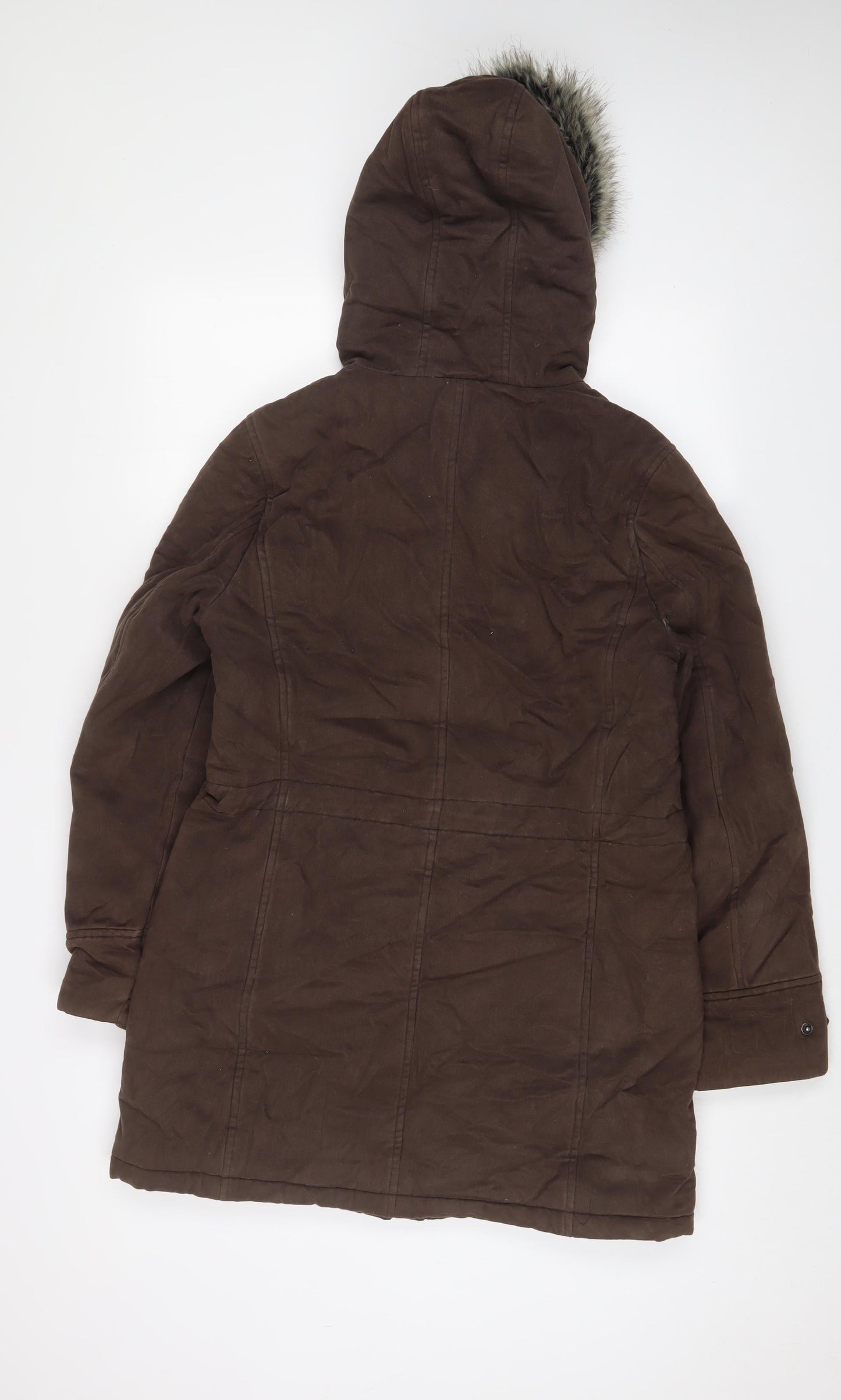 Womens UK Size 12 Maine Brown Parka Coat