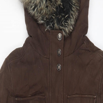 Womens UK Size 12 Maine Brown Parka Coat