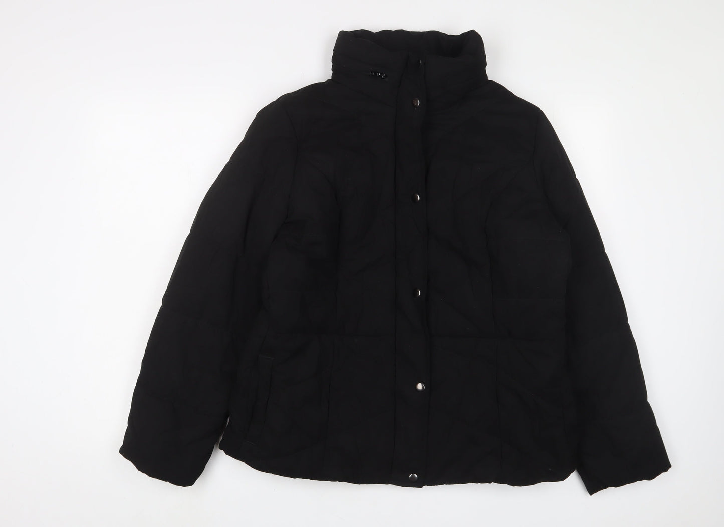 Womens UK Size L Marks and Spencer Black Quilted Coat