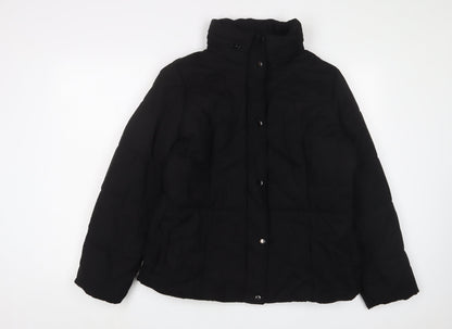 Womens UK Size L Marks and Spencer Black Quilted Coat