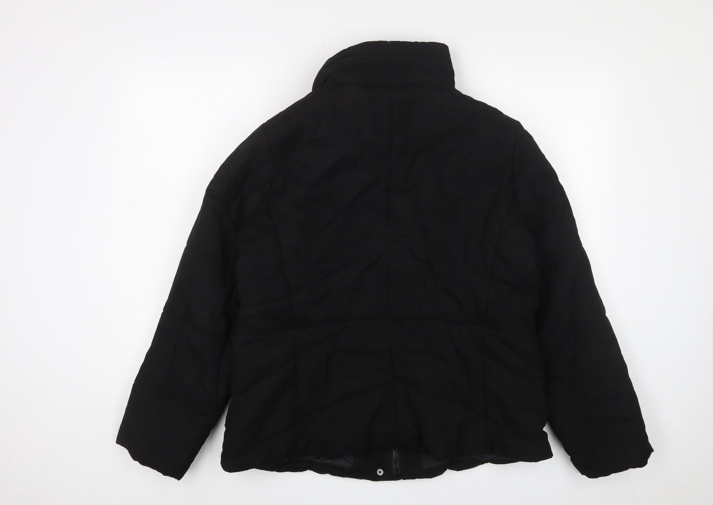 Womens UK Size L Marks and Spencer Black Quilted Coat
