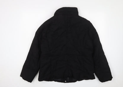 Womens UK Size L Marks and Spencer Black Quilted Coat