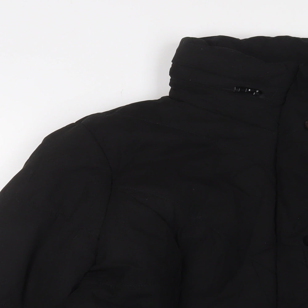 Womens UK Size L Marks and Spencer Black Quilted Coat
