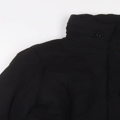 Womens UK Size L Marks and Spencer Black Quilted Coat