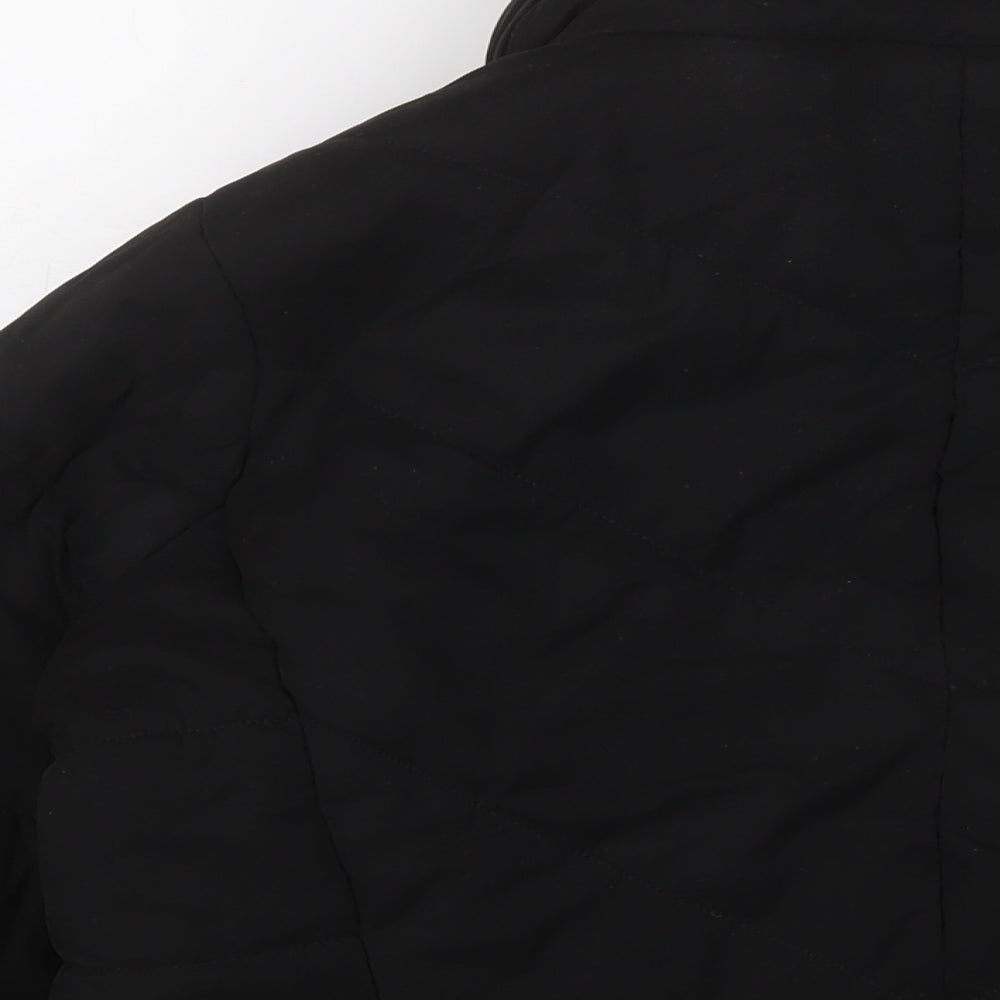 Womens UK Size L Marks and Spencer Black Quilted Coat