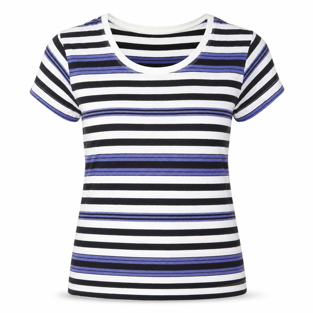 Womens UK Size S Linea Multicoloured Basic T-Shirt