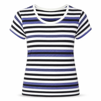 Womens UK Size S Linea Multicoloured Basic T-Shirt