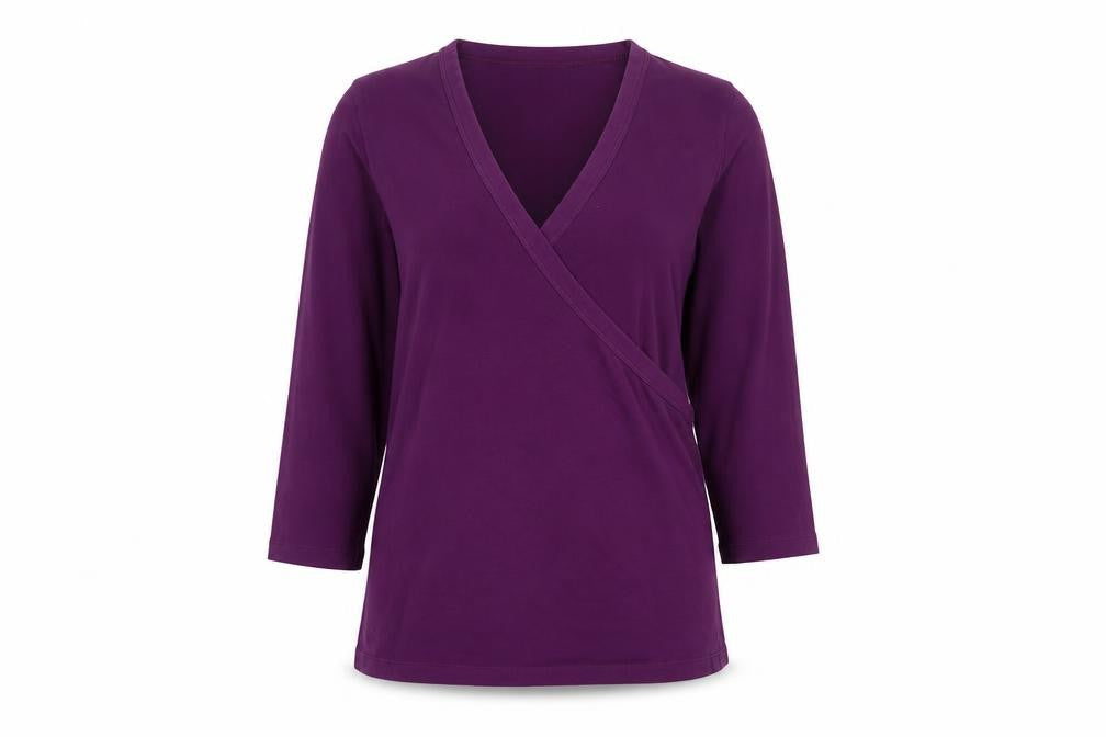 Womens UK Size L Zara Purple Basic T-Shirt