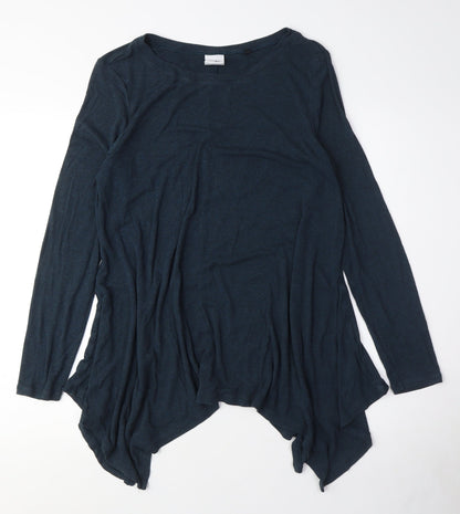 Womens UK Size S Unknown Blue Basic T-Shirt