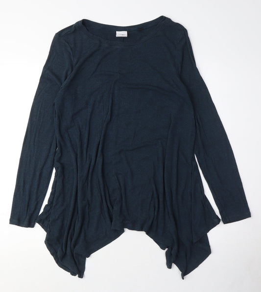 Womens UK Size S Unknown Blue Basic T-Shirt