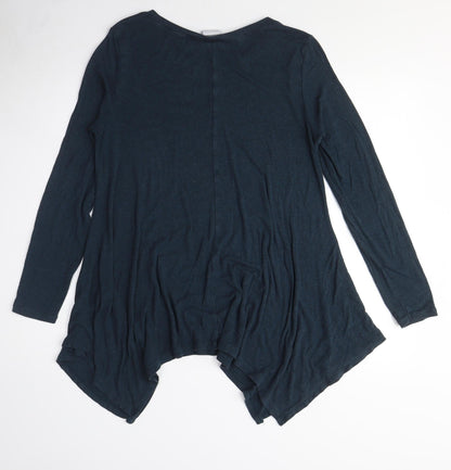 Womens UK Size S Unknown Blue Basic T-Shirt
