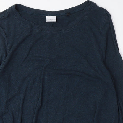 Womens UK Size S Unknown Blue Basic T-Shirt