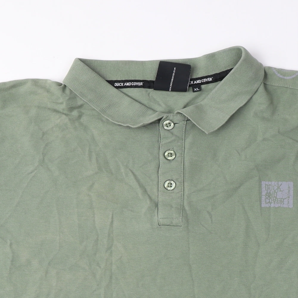 Mens UK Size XL Duck and Cover Green  T-Shirt
