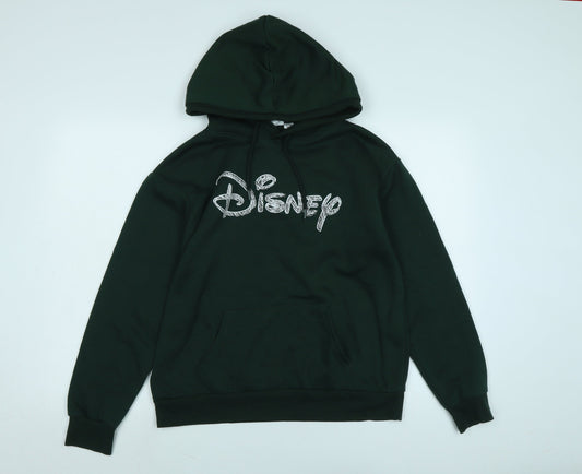 Womens UK Size S Disney Green Pullover Hoodie