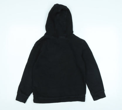 Reebok` Boys Black Polyester Pullover Hoodie Size 9-10 Years - Logo- Reebok